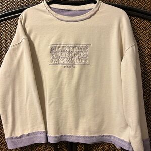 Marithe Francois Girbaud Beige and Gray Logo Sweatshirt